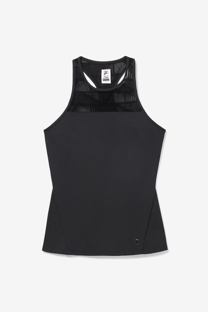 Fila Tank Top Womens Black Slice Halter - Ireland 37156-IAKY